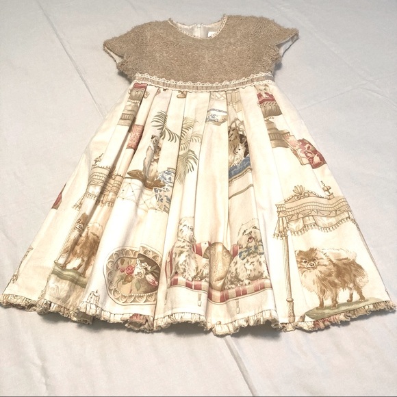 Trish Scully Puppy Dress Scattered with Rhinestones Size 6 - Picture 4 of 10